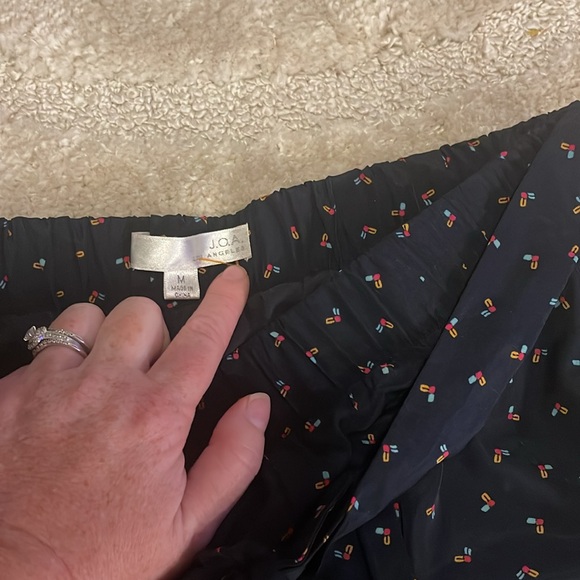 J O A Los Angeles beach flare wide leg pant printed multi color - Picture 4 of 4